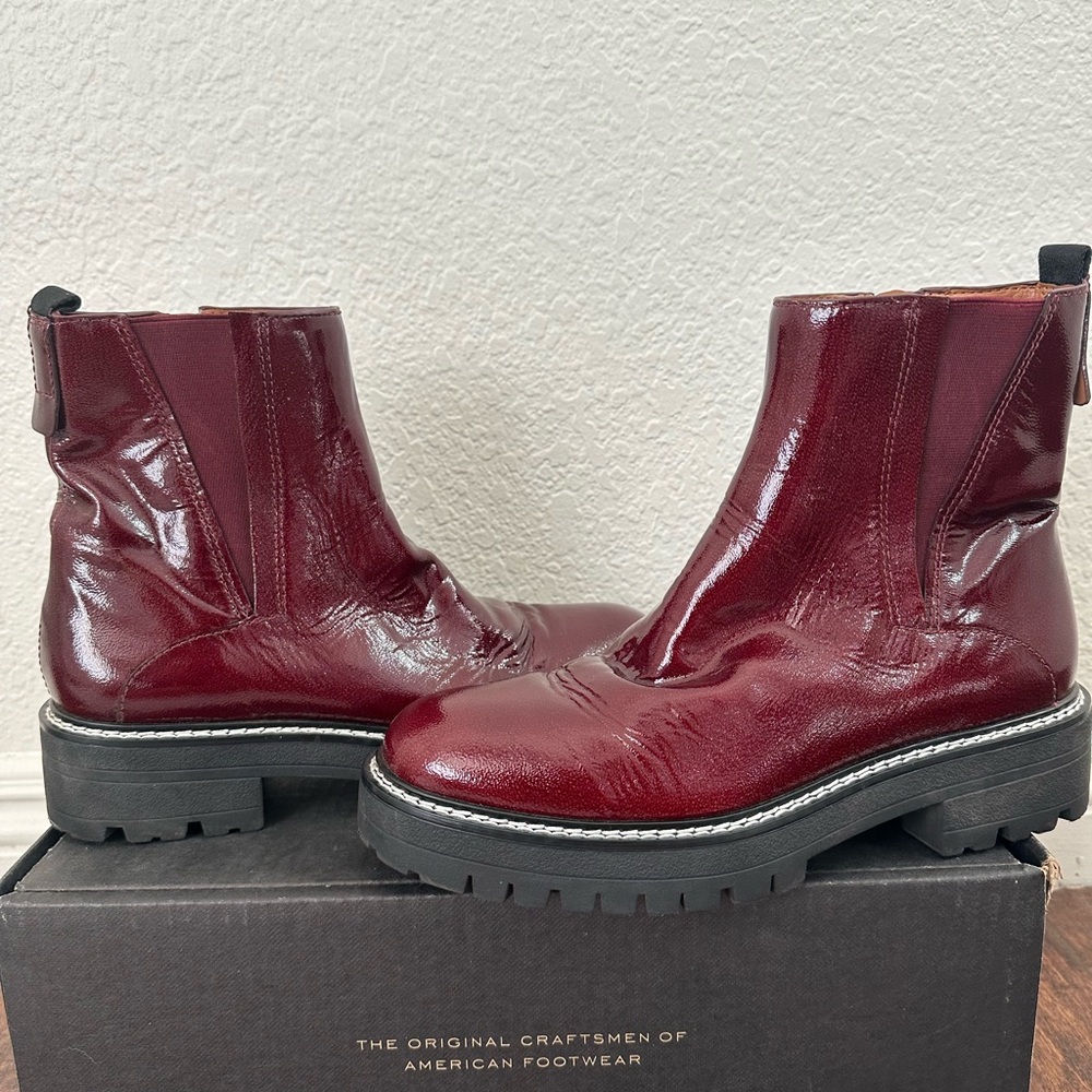Franco Sarto Burgundy Ankle Boots